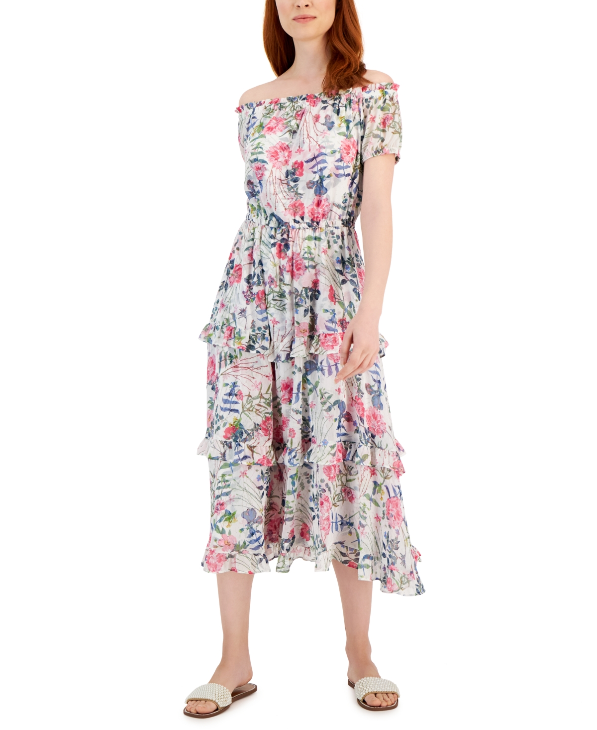 knee length dresses for ladies Blue Border Maxi Dress – Tapestry Inc