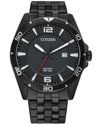 Citizen Men's Black-Tone Stainless Steel Bracelet Watch 42mm - Macy's