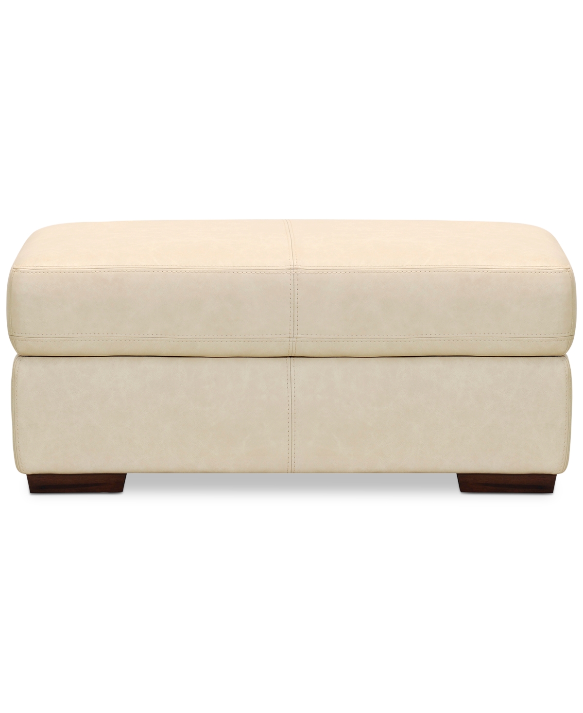 FURNITURE CLOSEOUT! ASHLINN 43" PASTEL LEATHER STORAGE OTTOMAN, CREATED FOR MACY'S 