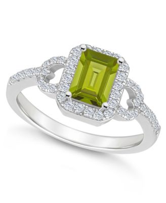 Topaz (1/3 ct. t.w.) Halo Ring in Sterling Silver