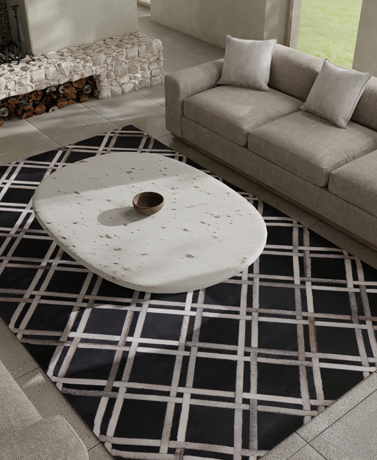 Bb Rugs Cowhide HID43 Area Rug