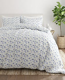 Tranquil Sleep Patterned Duvet Cover Set by The Home Collection, Queen/Full