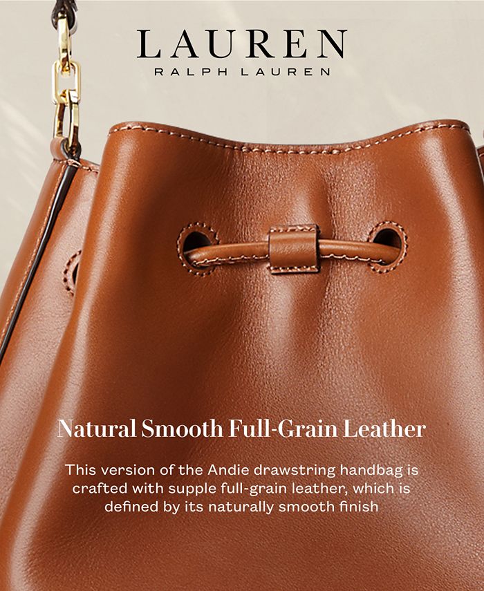 Lauren Ralph Lauren Women's FullGrain Leather Large Andie Drawstring