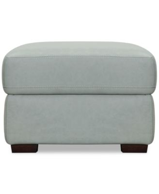 CLOSEOUT! Ashlinn 43" Pastel Leather Storage Ottoman