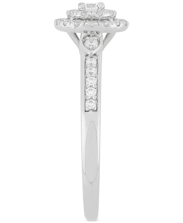 Forever Grown Diamonds LabCreated Diamond Halo Cluster Ring (3/8 ct. t