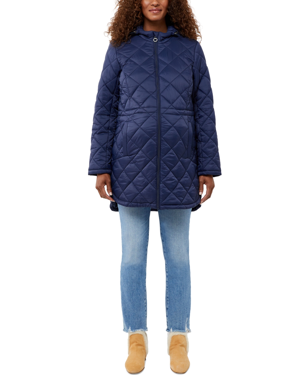 Motherhood Maternity Quilted Puffer Maternity Coat - Macy's