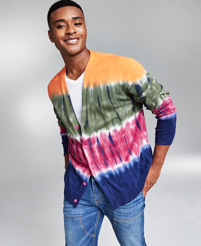 Mens tie dye cardigan Clearance