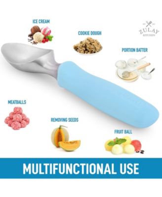 Heavy Duty Ice Cream Scoop - Stainless Steel Ice Cream Scooper With Non-Slip Rubber Grip