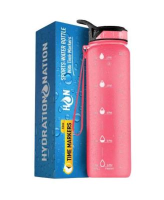 Hydration Nation Water Bottle With Time Marker 32oz