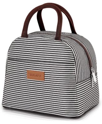 Insulated Tote Lunch Bag With Soft Padded Handles