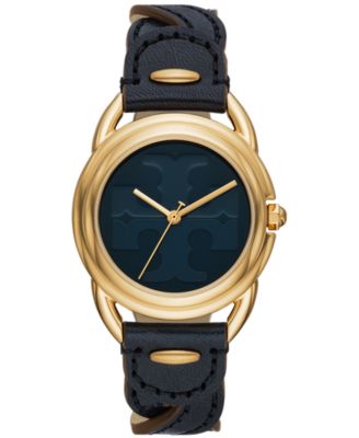 Tory Burch - Women's The Miller Blue Braided Leather Strap Watch 32mm