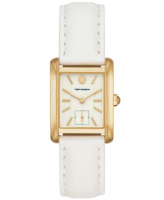 Tory Burch - Women's The Eleanor Ivory Leather Strap Watch 25mm