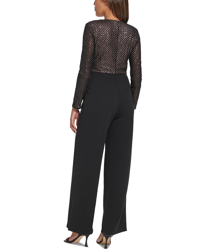 Calvin Klein Women's SequinedTop WideLeg Jumpsuit Macy's