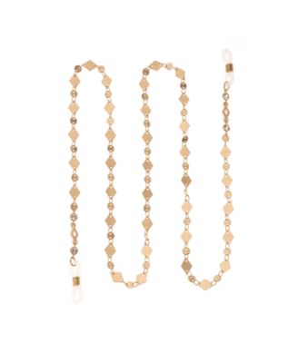 Women's 18k Gold Plated Real Aces Glasses Chain