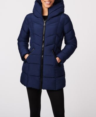 Bernardo Shawl Collar Belted Puffer 