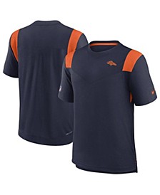 Men's Navy Denver Broncos Sideline Tonal Logo Performance Player T-shirt