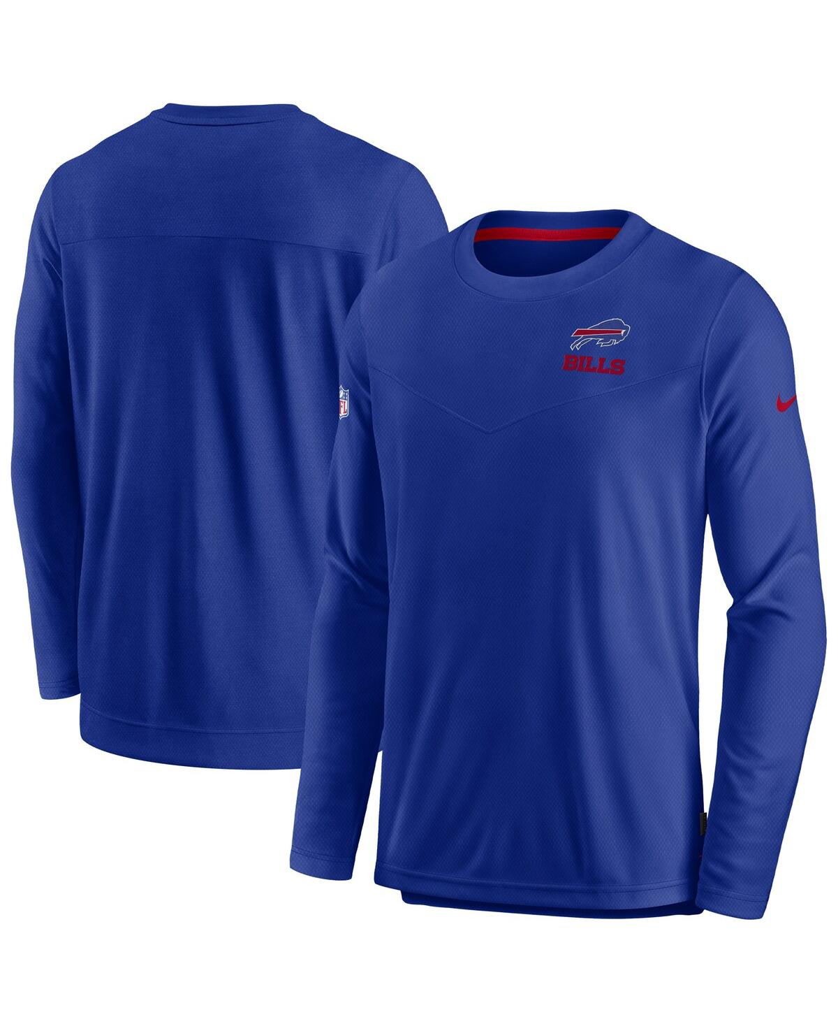 Shop Nike Men's  Royal Buffalo Bills Sideline Lockup Performance Long Sleeve T-shirt