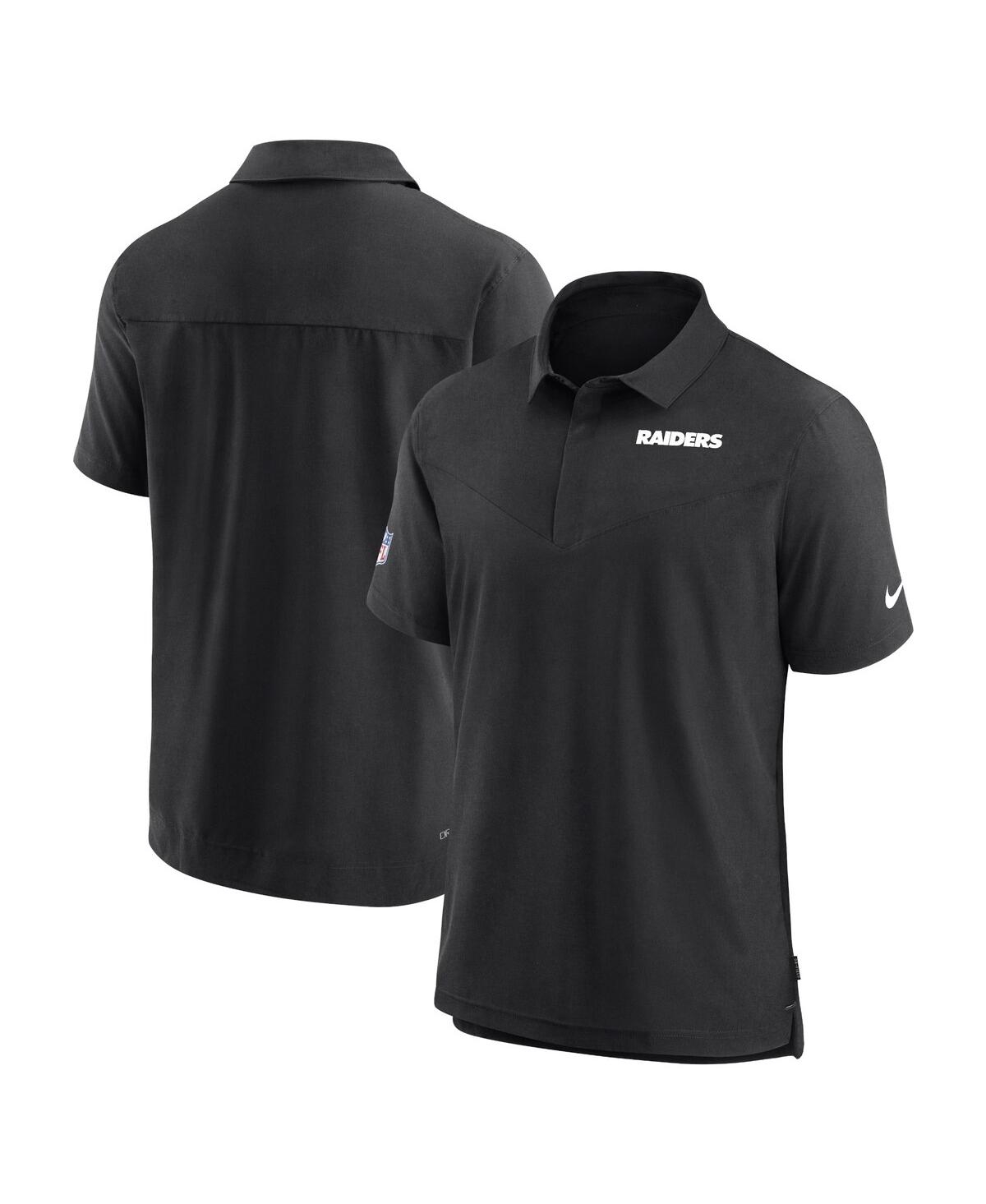 Men's NikeLas Vegas Raiders Sideline Lockup Performance Polo Shirt - Black