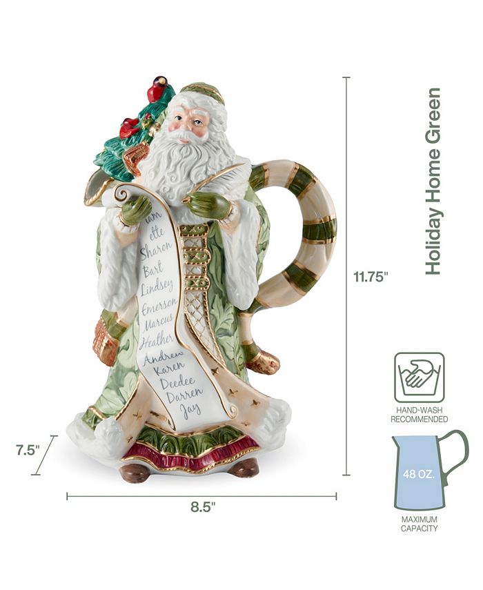 Fitz And Floyd Santa Pitcher
