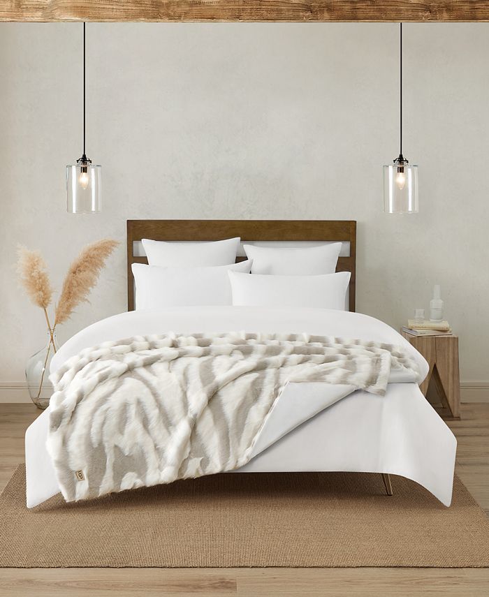 UGG® Shayla Jacquard Faux Fur Throw, 50" x 70" & Reviews Blankets