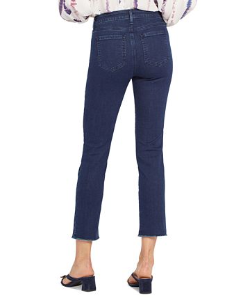 NYDJ Women's Sheri Ankle Frayed-Hem Dark-Wash Jeans - Macy's