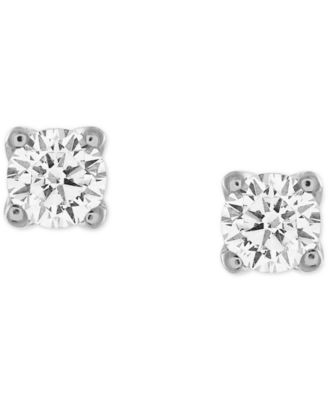 Certified Diamond Stud Earrings (1/3 ct. t.w.) in 14k White Gold featuring diamonds with the De Beers Code of Origin, Created for Macy's