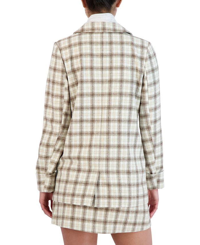 BCBGeneration Women's DoubleBreasted Plaid Blazer Macy's
