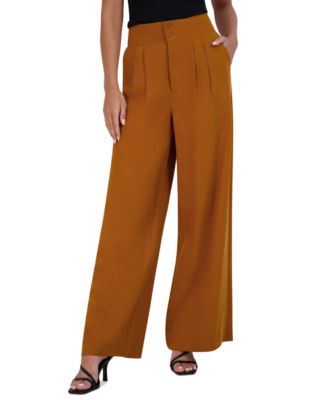 BCBGeneration - Women's Pleated High-Rise Wide-Leg Pants