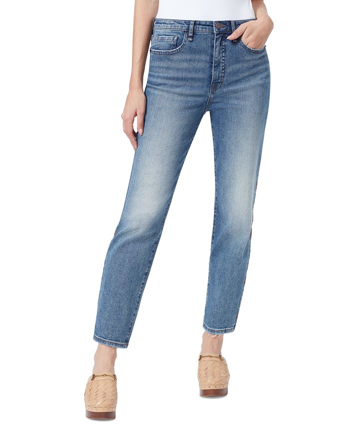 Sam Edelman Women's Side-Embroidered Slim Straight-Leg Jeans - Macy's