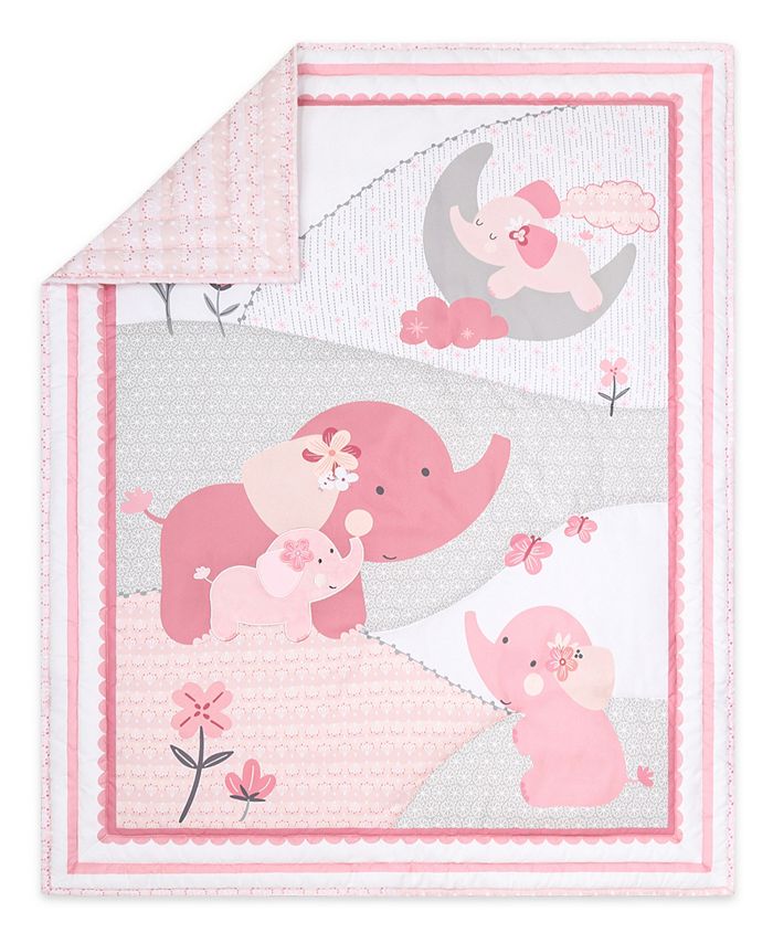 The Peanutshell Elephant 3Piece Crib Bedding Set Macy's