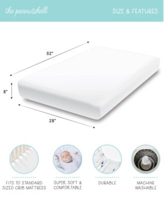 Fitted Crib Sheets for Baby Boy or Baby Girl, 4 Pack Set, Blue Dino