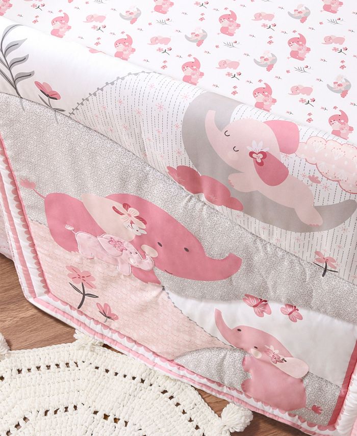 The Peanutshell Elephant 3Piece Crib Bedding Set Macy's