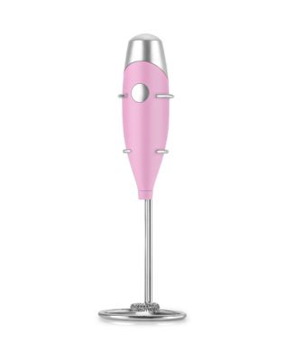 Milk Boss Portable Milk Coffee Frother Handheld Whisk Mixer with 16-Piece Stencils