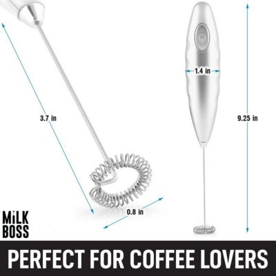 Handheld Electric Coffee Frother Drink Mixer with Batteries Included