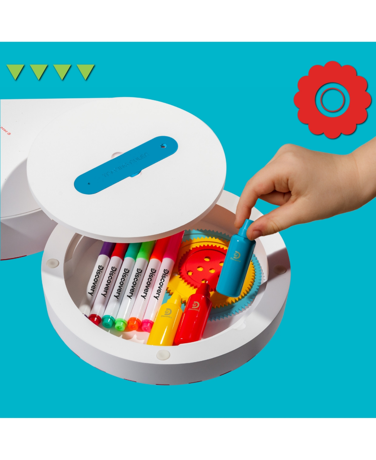 Discovery Spiral And Spin Art Station-set Includes In White