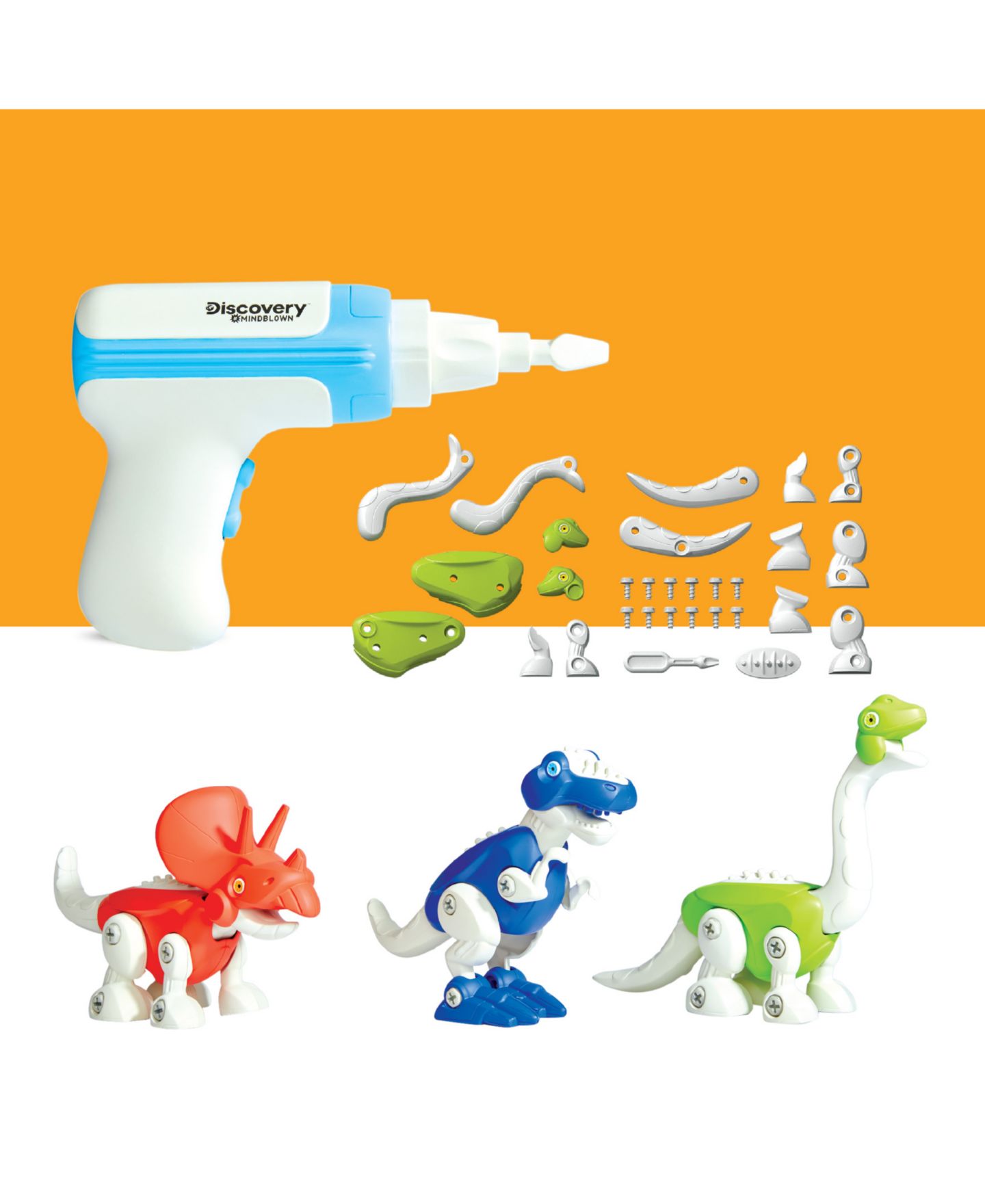 Детский конструктор Discovery Dinosaur #Mindblown 3-Model Building Set, Ages 4+ — фото 4