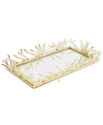Rectangular Decorative Mirror Tray Design Border, 12" x 6"