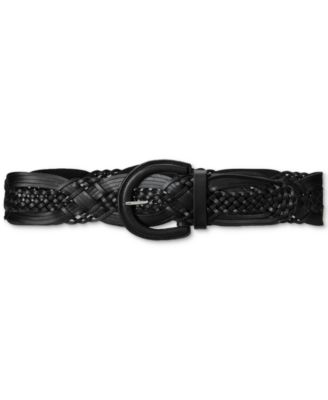 Lauren Ralph Lauren - Braided O-Ring Buckle Leather Belt