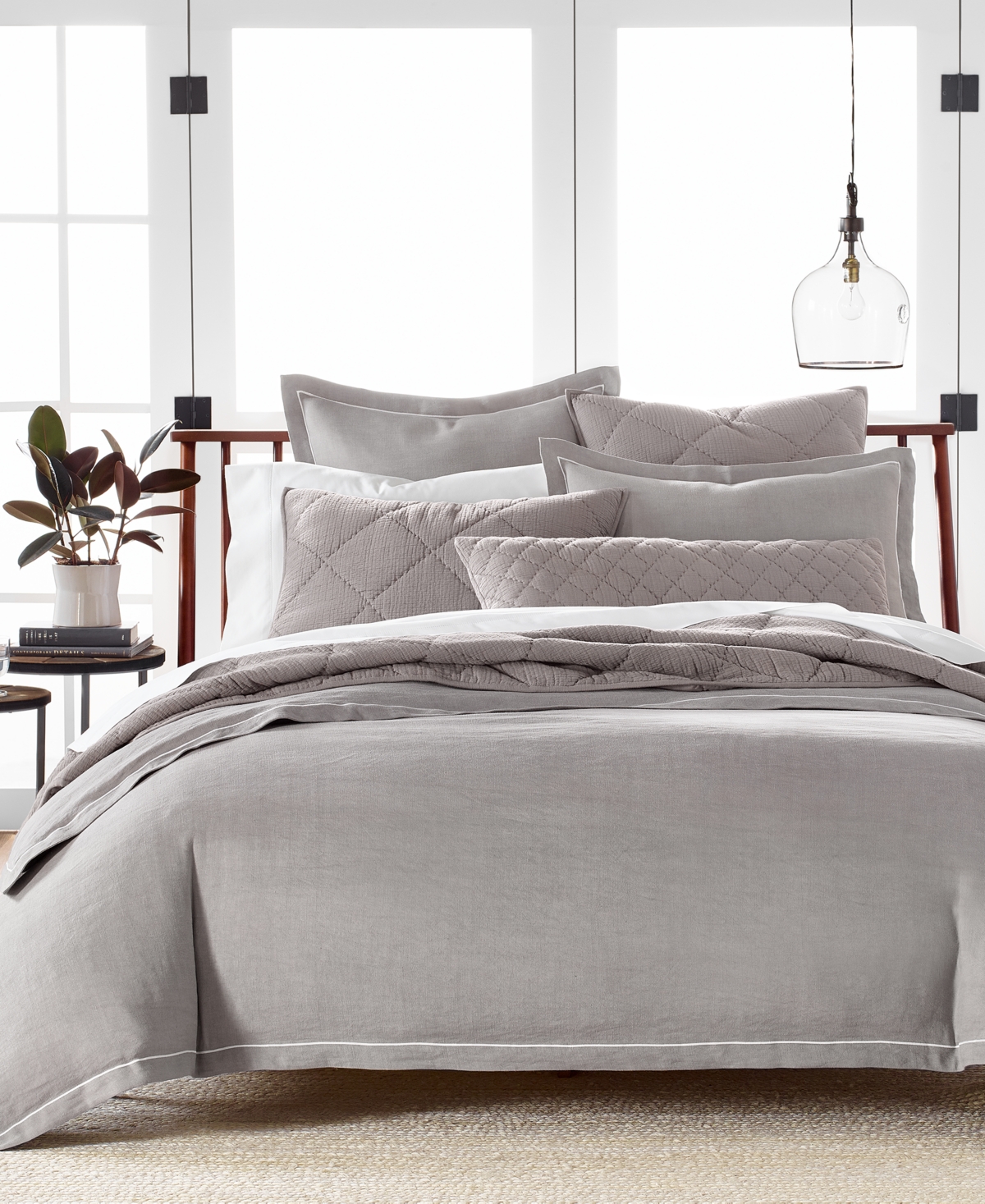 HOTEL COLLECTION LINEN/MODAL BLEND 3-PC. COMFORTER SET, FULL/QUEEN, EXCLUSIVELY AT MACY'S 