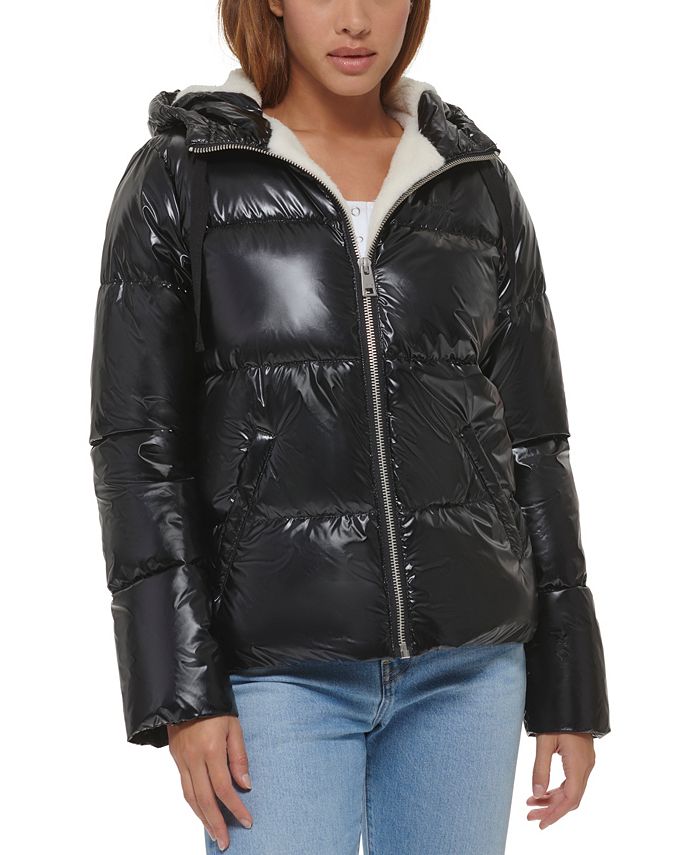 Levi's Women's Shine Sherpa Lined Puffer Coat & Reviews - Coats & Jackets -  Women - Macy's