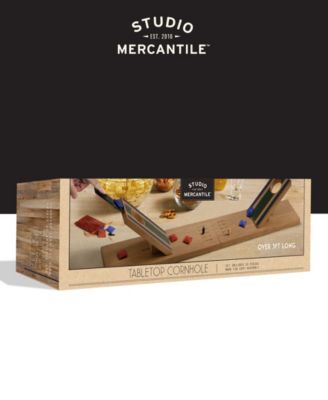 Studio Mercantile Wooden Tabletop Cornhole Game Set, 11 Pieces