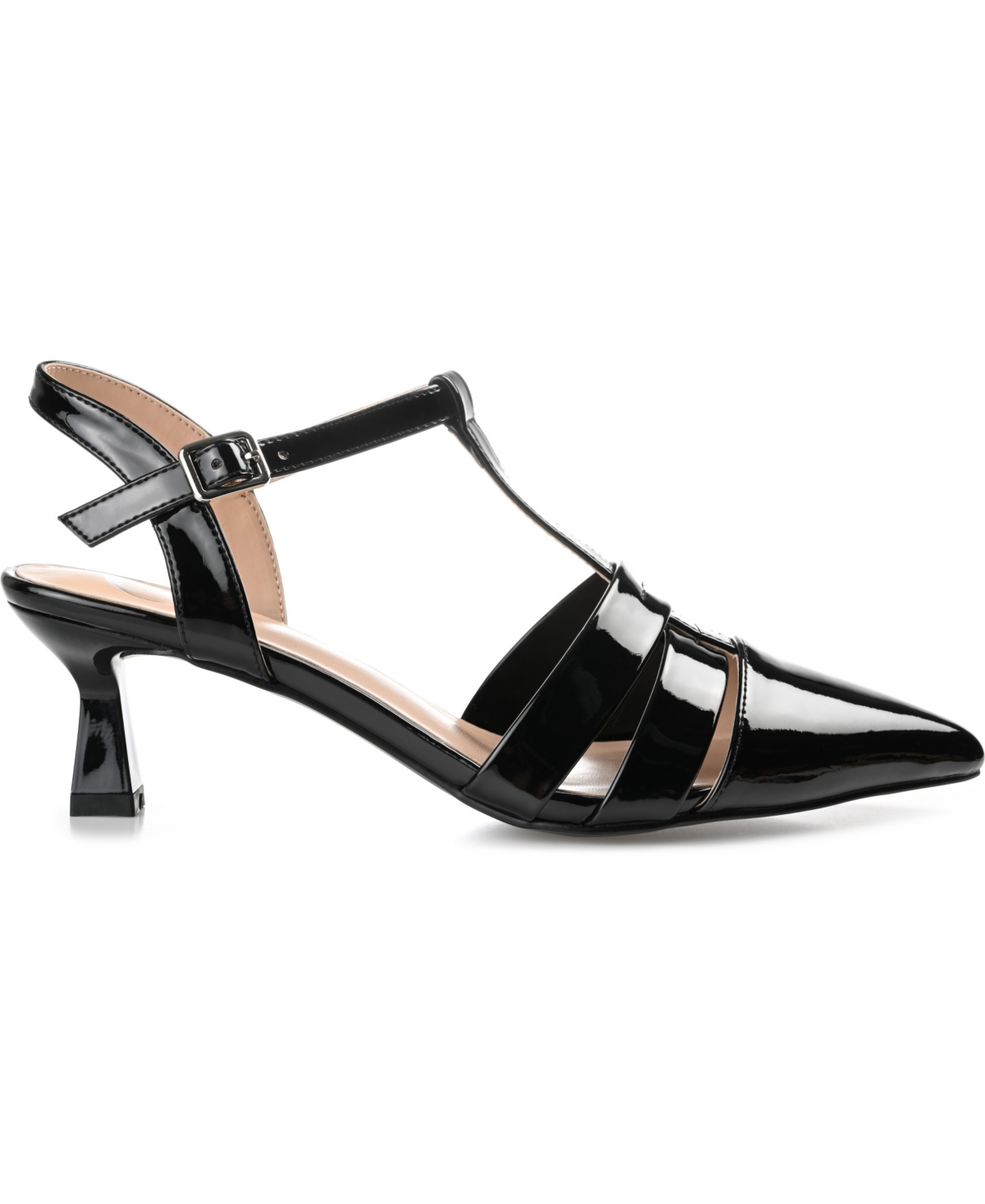 Journee Collection Collection Women's Jazlynn Wide Width Pump In Black Patent