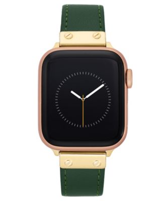 Women's Green Genuine Leather Band designed for Apple Watch&reg; 42mm (Series 10) & 38/40/41mm