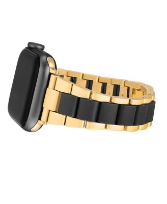 Women's Gold-Tone and Black Tide Plastic Bracelet designed for Apple Watch&reg; 42mm (Series 1-3 only) & 44/45/46/49mm (Ultra & Ultra 2)