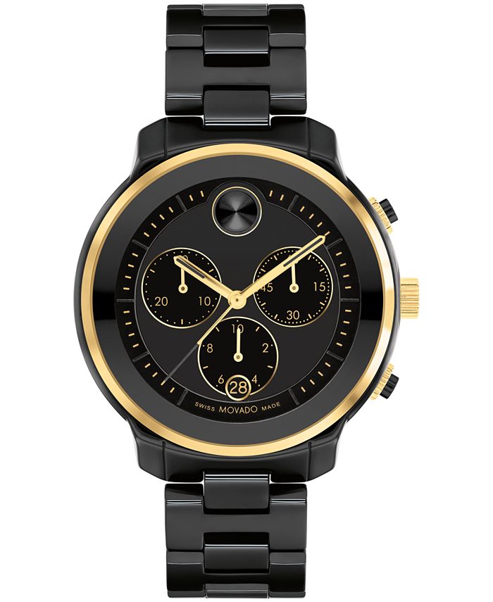 Movado Women s Bold Verso Swiss Quartz Black Ceramic Bracelet