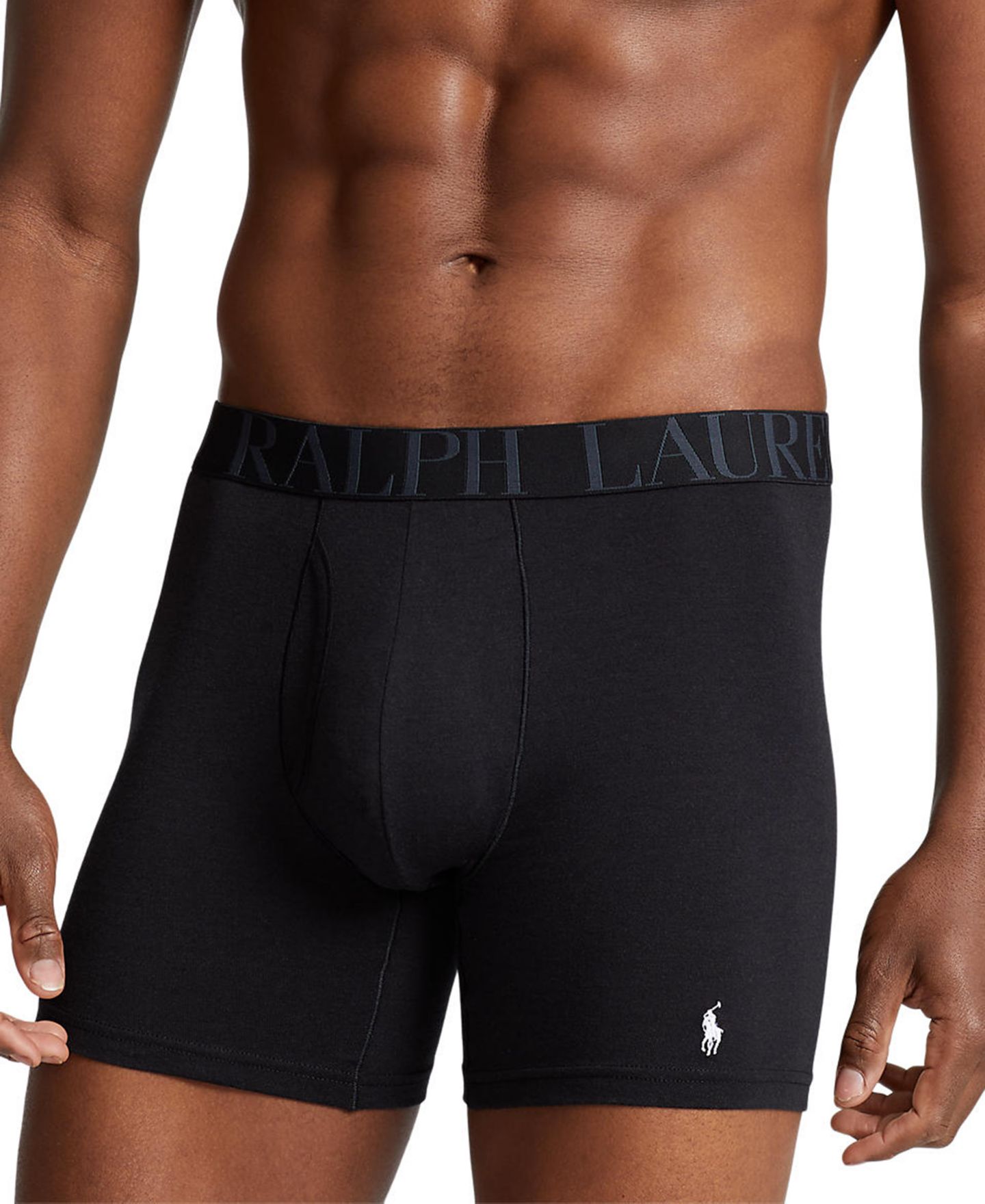 Трусы-боксеры Classic для мужчин, стрейч, 5 шт. — Polo Ralph Lauren, цвет: Синий / Чёрный — фото 2