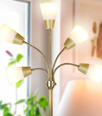 Medusa Modern 78" LED 5-Light Floor Lamp with Interchangeable Shades