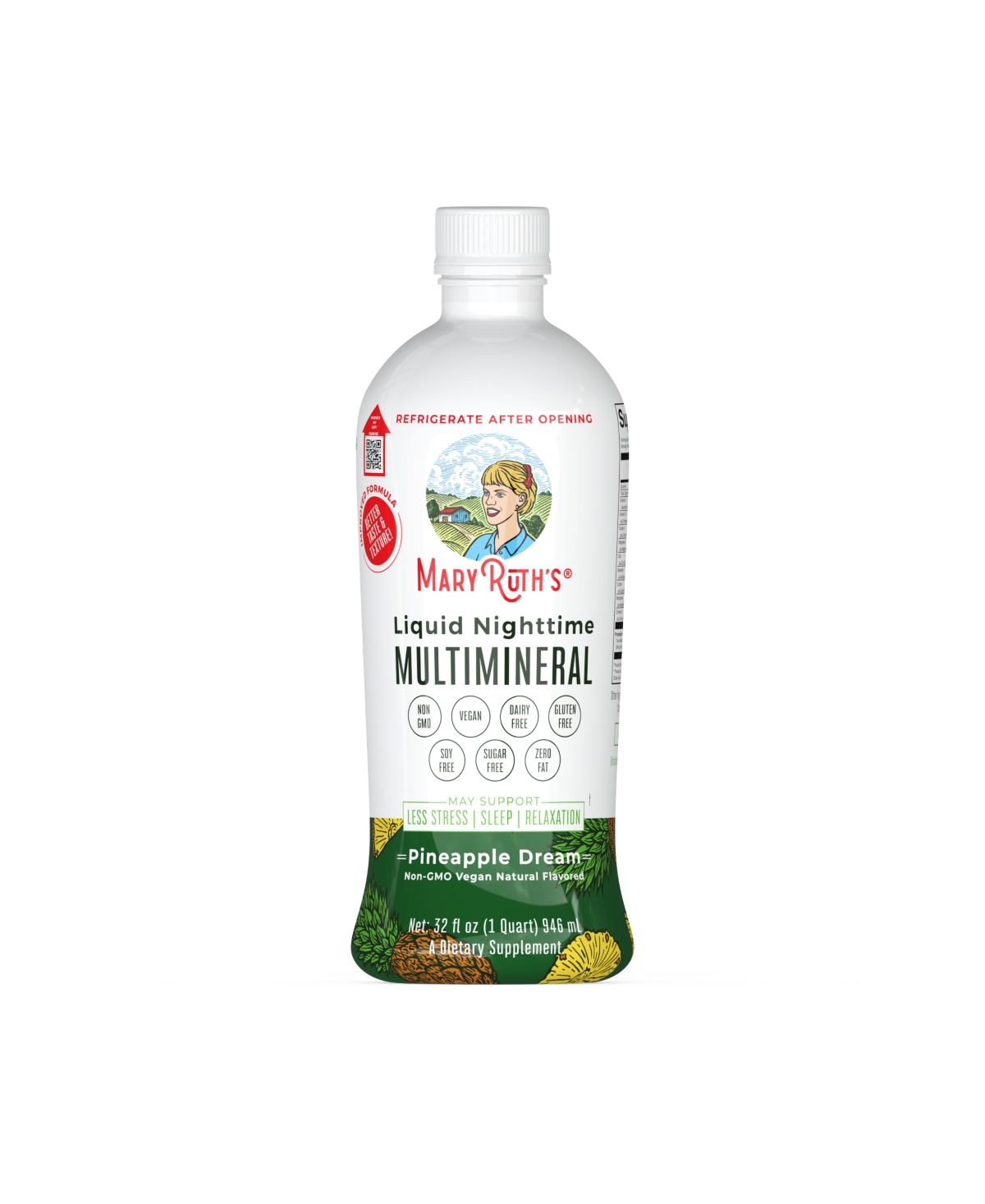Nighttime Multimineral Liquid, Pineapple, 32oz