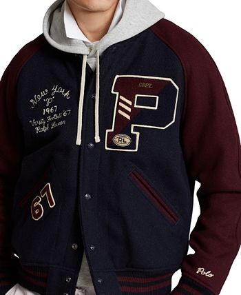 Polo Ralph Lauren Men's Wool-Blend Letterman Jacket & Reviews - Coats &  Jackets - Men - Macy's