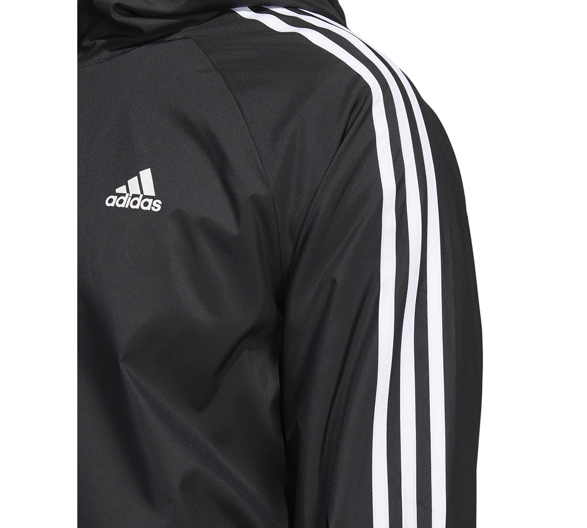 adidas Men's Balance Reversible Stripe Logo Jacket -wht